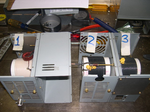 orientation of the three boxes