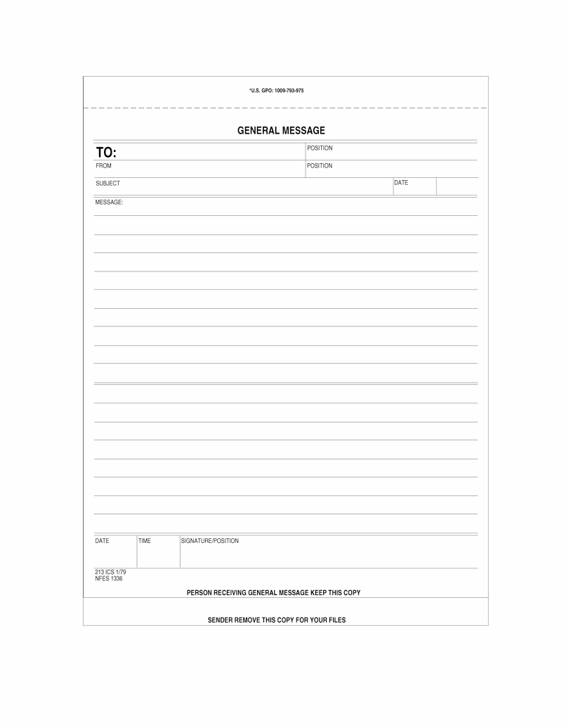 ICS-213 form